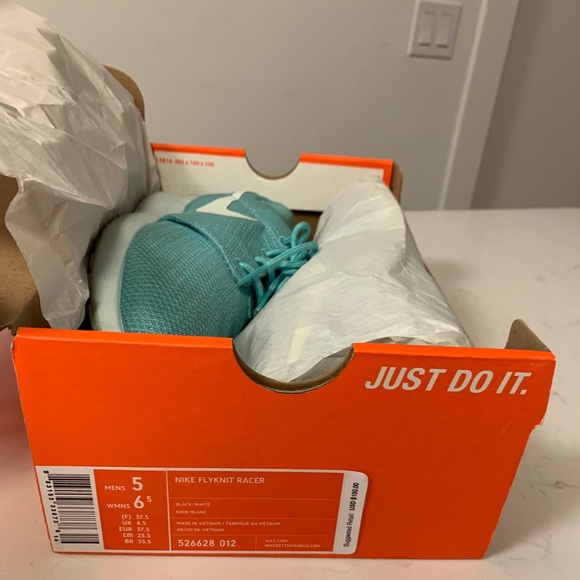Tiffany Blue Woman’s Nike Flynit Racer - Picture 8 of 8